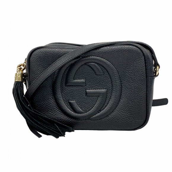 Gucci Shoulder Soho Bag Leather Black - Picture 1 of 8